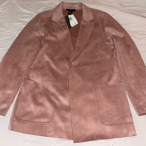 NWT blush pink faux suede blazer/jacket